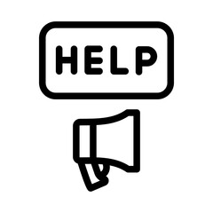 Fototapeta premium help speaker outline style