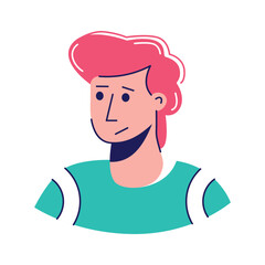 Stylish man with a beard wearing outfit, ready to use vector