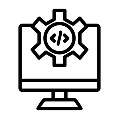Software Testing Vector Line Icon Design
