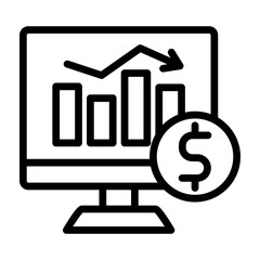 Sales Vector Line Icon Design