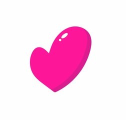 Heart, love, romance or valentine's day red vector icon for apps and websites