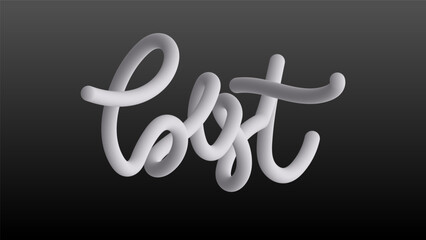 best calligraphic hand drawn font isolated on black background, vector illustration. Cursive letters set, handwritten funny curves, Flat Modern design , illustration Vector EPS 10