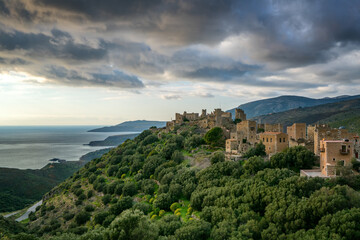Vathia abandoned village in the mountains of Mani Peninsula