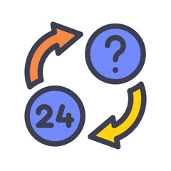 24 hours help filled style