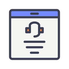 website costumer service filled style