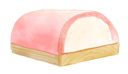 美味しそうなかまぼこのリアルな水彩イラスト