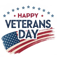 Happy Veterans Day Grunge American Flag Design with Stars, Veterans Day, American Flag Patriotic, Holiday