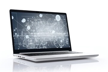 Technology computer laptop white background