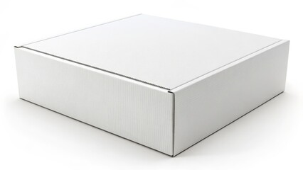 Fototapeta premium White Cardboard Box Mockup 3D Render, Minimalist Design, Packaging Concept, Blank Template packaging design, product display
