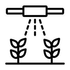 Irrigation Vector Line Icon Design