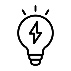 Electrical Vector Line Icon Design