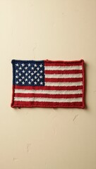 Obraz premium , Red White Blue, Flag Symbol, USA Patriotism, USA National Day, 