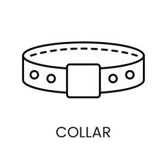 A pet collar icon in vector, symbolizing pet accessories or care, with an editable stroke