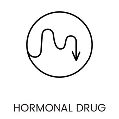 Obraz premium A hormonal health icon in vector, representing hormone fluctuation or balance, with an editable stroke