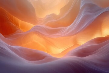 Obraz premium Abstract canyon landscape in warm tones, Generative AI