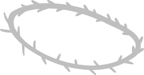 This crown of thorns cartoon captures the deep symbolism of Jesus Christ's suffering and sacrifice in the Bible story, representing Christian faith and the passion of Christ in a powerful way.