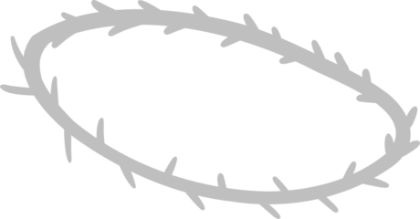 This crown of thorns cartoon captures the deep symbolism of Jesus Christ's suffering and sacrifice in the Bible story, representing Christian faith and the passion of Christ in a powerful way.