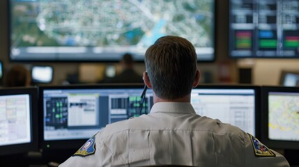 Inside a 911 call center where police officers manage urgent situations. 