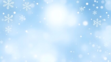Christmas background with blue pattern winter card snow snowflakes portrait format copyspace copy space