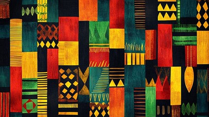 Vibrant Colored Tapestry of Unity