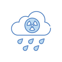 Acid rain vector icon