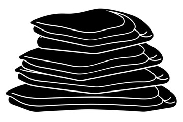 Stack of Towels in Thin Lines