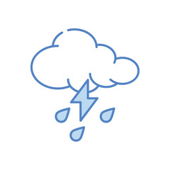 Thunderstorm vector icon