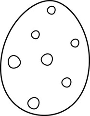 Bird egg outline.
Cute speckled bird egg coloring page.
Transparent Background.