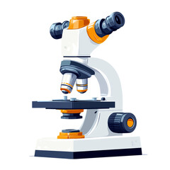 A microscope with a lens on a transparent background