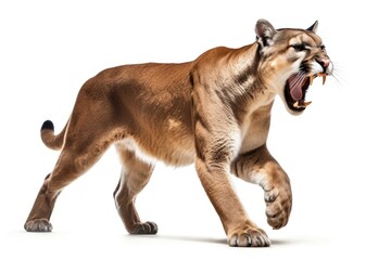 Obraz premium Mountain lion wildlife roaring mammal