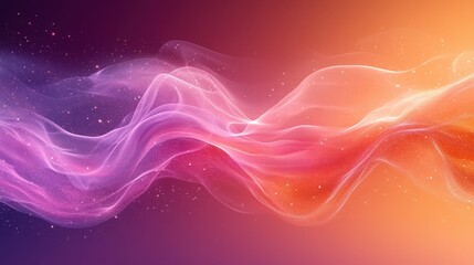 Obraz premium Colorful Abstract Waves with Flowing Light and Soft Gradient Background for Modern Digital Art or Design Projects