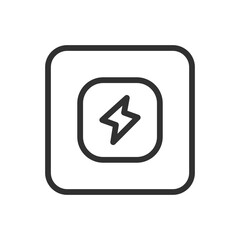 Energy electricity thunder. Energy, renewable icons. Modern, simple flat vector illustration for web site or mobile app