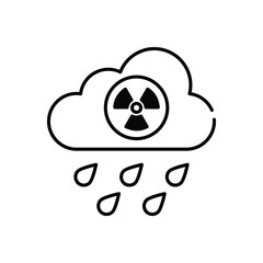 Acid rain vector icon