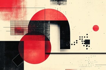 Featuring bold geometric shapes and textured layers, this modern abstract sale background in red and black offers ample space for promotional text, perfect for any marketing purpose