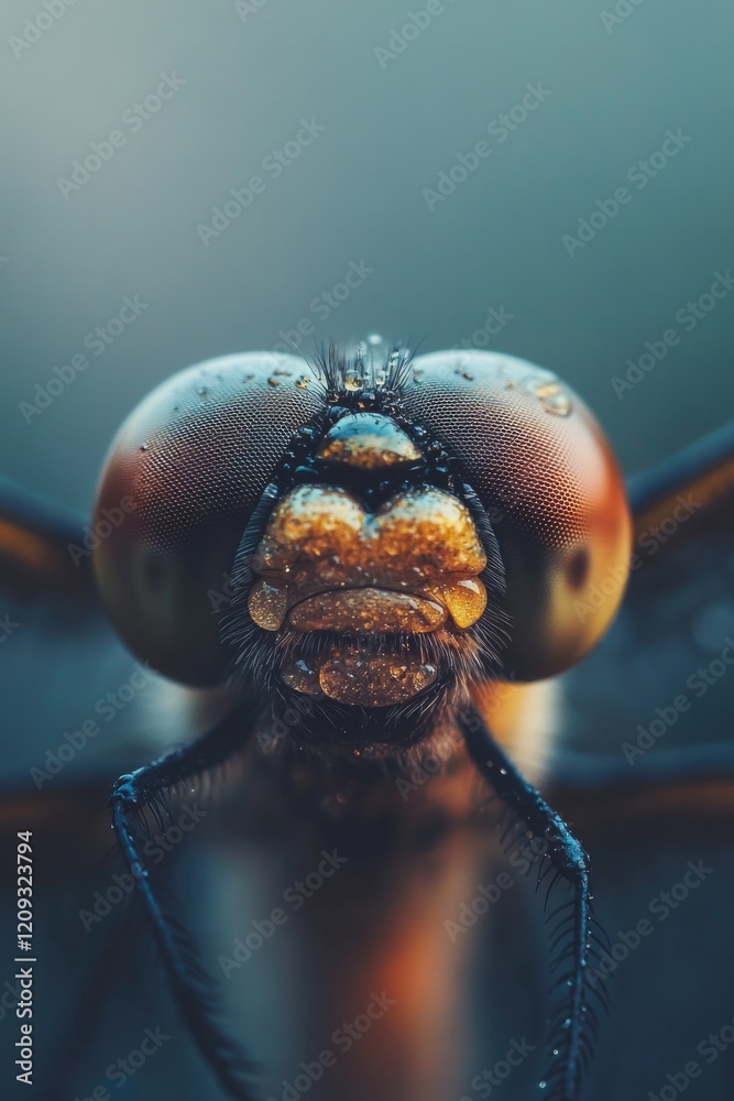 Poster Dragonfly Face Close Up