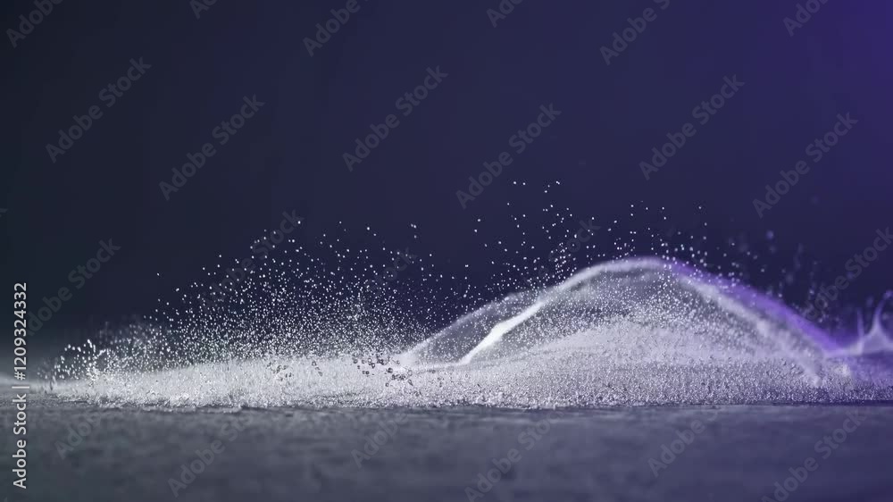 Poster dynamic water splash creates mesmerizing wave patterns in an artistic display