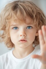 Frightened child reacts to angry adult behavior in a tense moment