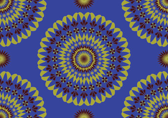 seamless mandala geometric floral  pattern design for ornament fabric embroidery ceramic carpet wallpaper background textile art print 