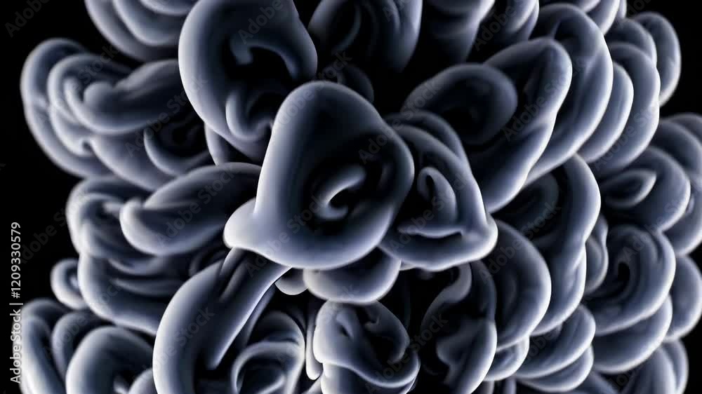 Poster Exploring intricate patterns of smoke swirling in captivating forms against a dark backdrop at a fascinating artistic display