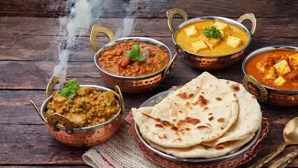 Indian curry ad nan bread
