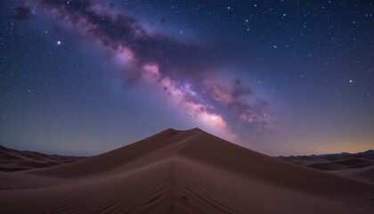 Milky Way over a majestic desert dune landscape