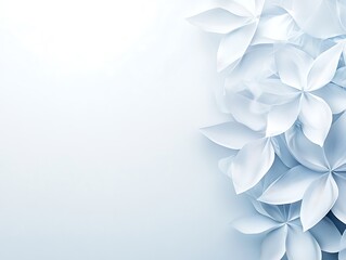 Delicate Light Blue Floral Abstract Design