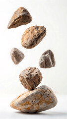 Obraz premium stones isolated on white1