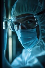 Scientist in lab atmosphere