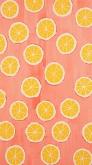 Pink lemon pattern produce orange