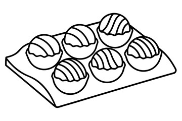 Chocolate Delights Line Drawing Set