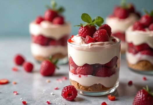 Layered parfaits styled