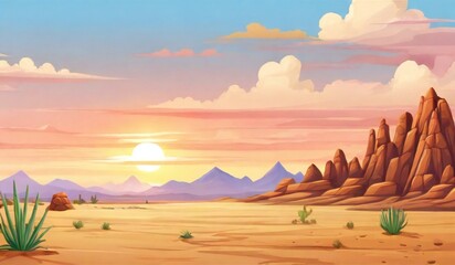 sunset in the mountains