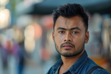 Obraz premium South asian man photography portrait person