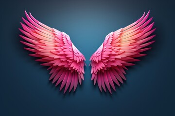 Angel wings origami paper bird